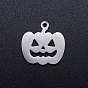 Pendentifs en acier inoxydable, citrouille jack-o'-lantern jack-o-lantern, thème de l'Halloween