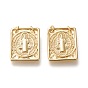 Brass Pendants, with Jump Rings, Long-Lasting Plated, Rectangle with Saint Benedict Medal/Saint Benedict