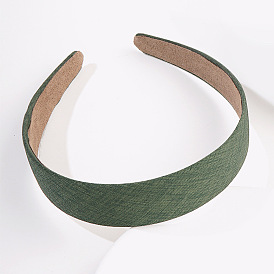 French Vintage Green Fabric Headband - Retro, Chic, Spring Hair Accessories for Girls.