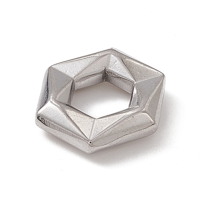 304 Stainless Steel Pendants, Hexagon Charm