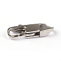 304 Stainless Steel Lobster Claw Clasps, 18x7x3.5mm, Hole: 2mm