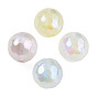 Plating Acrylic Beads, Pearlized, Faceted Round