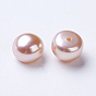 Culture des perles perles d'eau douce naturelles, teint, la moitié foré, ronde
