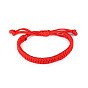 Adjustable Waxed Cord Braided Bracelets, Red String Bracelets