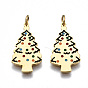 316 Surgical Stainless Steel Enamel Pendants, with Jump Rings, for Christmas, Christmas Trees, Colorful