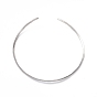304 fabricación de collares de alambre texturizado de acero inoxidable, collares rígidos, gargantilla minimalista, cuello de puño