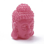 Synthetic Coral Beads, Dyed, Buddha