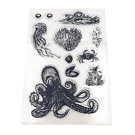 Clear Silicone Stamps, for DIY Scrapbooking, Photo Album Decorative, Cards Making, Sea Animals