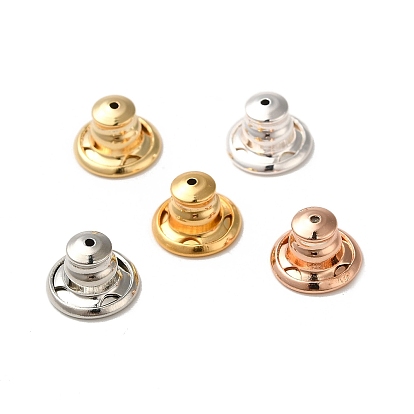 Rack Plating Brass Ear Nuts, Bullet Ear Nuts, Long-Lasting Plated