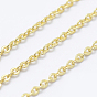 Brass Cable Chains, Soldered, Long-Lasting Plated, Flat Oval, Lead Free & Nickel Free & Cadmium Free