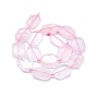 Natural Rose Quartz Beads Strands, Faceted, Oval
