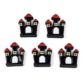 Halloween Opaque Resin Cabochons, Castle