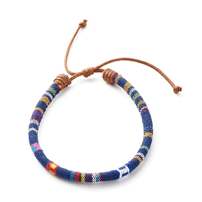 Bracelet de cheville en cordon ethnique pour fille femme, bracelet de cheville en corde de tissu réglable