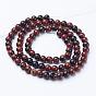 Natural Mahogany Obsidian Beads Strands, Round, 4~8mm, Hole: 0.8~1mm