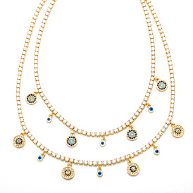 Evil Eye Necklace for Women - Minimalist Pendant & Chain (NKB711)
