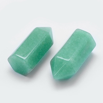 Натуральный зеленый авантюрин, лечебные камни, палочка для медитативной терапии, уравновешивающая энергию рейки, неочищенные / без отверстий, пуля