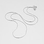 925 ожерелья-цепочки из стерлингового серебра с кореаной., с застежками пружинного кольца, тонкая цепь
