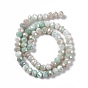 Brins de perles de verre plaquées à facettes, de couleur plaquée ab , abaque
