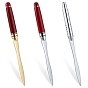 CRASPIRE 3Pcs 3 Style Stainless Steel Portable Office knife, with Mahogany Wood Handle, for Letter Open