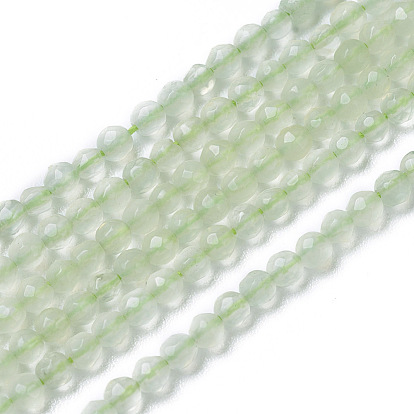 Perles naturelles nouveaux volets de jade, facette, ronde