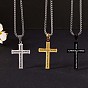 Croix en acier titane avec collier pendentif philippiens 4:13, bijoux religieux pour hommes femmes