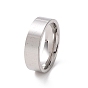 201 Stainless Steel Plain Band Ring for Women