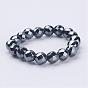 Non-Magnetic Synthetic Hematite Beads Stretch Rings, Faceted