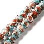 Synthetic Turquoise Dyed Beads Strands, Round