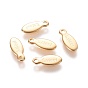 304 Stainless Steel Charms, Chain Extender Teardrop, Oval with Word Steel