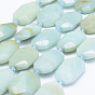 Natural Amazonite Beads Strands, Faceted Rectangle