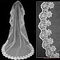 Нейлоновая фата, вышивка кружевного края, украшения для свадебной вечеринки для женщин