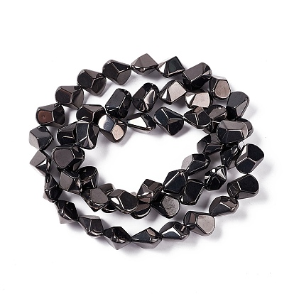 Full Plated Electroplate Glass Beads, Polygon
