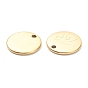 304 Stainless Steel Charms, Flat Round with Bear