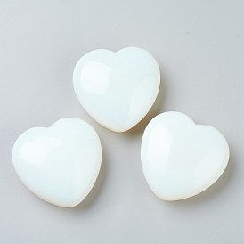 Opalite Beads, No Hole/Undrilled, Heart