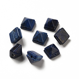 Natural Lapis Lazuli Beads, Faceted Pyramid Bead
