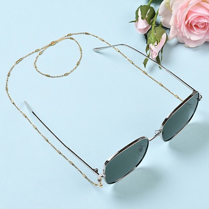 Eyeglasses Chains, Neck Strap for Eyeglasses, with 304 Stainless Steel Link Chains, Lobster Claw Clasps and Rubber Loop Ends