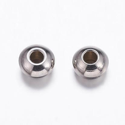 201 Stainless Steel Beads Spacers, Rondelle
