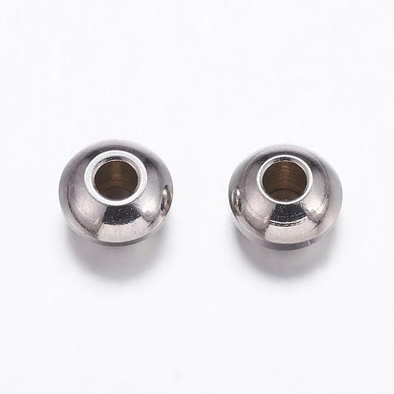 201 Stainless Steel Beads Spacers, Rondelle