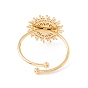 Кольцо-манжета с открытым солнцем и натуральным драгоценным камнем, ионное покрытие (ip) 304 массивное кольцо из нержавеющей стали для женщин