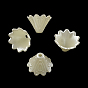 Multi-Petal Flower ABS Plastic Imitation Pearl Bead Caps, 10x15mm, Hole: 2mm