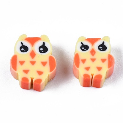 Handmade Polymer Clay Beads, Owl