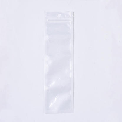 Pearl Film Plastic Zip Lock Bags, Resealable Packaging Bags, with Hang Hole, Top Seal, Self Seal Bag, Rectangle