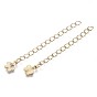 Brass Chain Extender, Cable Chain, Nickel Free, Flower