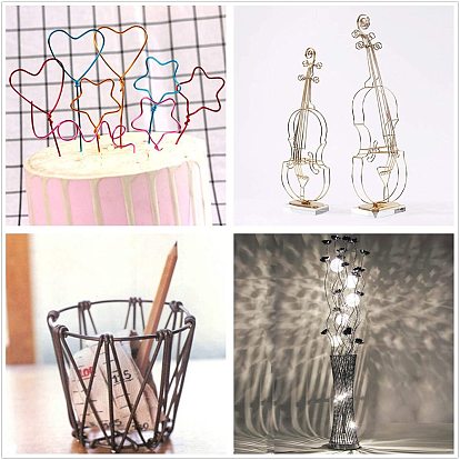Alambre de aluminio texturizado, alambre artesanal de metal flexible, para envolver joyas artesanales y alambre floral