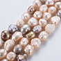 Natural Keshi Pearl Beads Strands, Cultured Freshwater Pearl, Potato