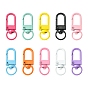 10Pcs 10 Colors Spray Painted Eco-Friendly Alloy Swivel Snap Hooks Clasps, Cadmium Free & Nickel Free & Lead Free