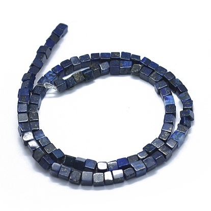 Natural Lapis Lazuli Beads Strands, Dyed, Cube