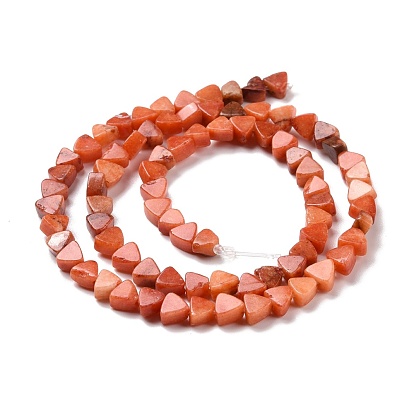 Natural Calcite Beads Strands, Dyed, Triangle