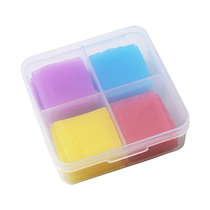 Arcilla de pegamento de silicona cuadrada, para kits de pegatinas de pintura de diamante diy, con caja de plástico