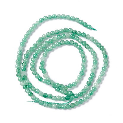 Chapelets de perles en jade naturel, teint, ronde